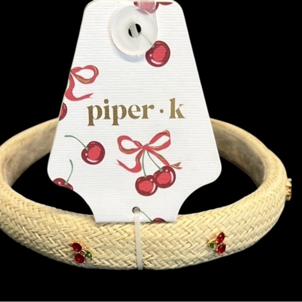 Piper K Cream Woven Hair Headband Accessory 🍒